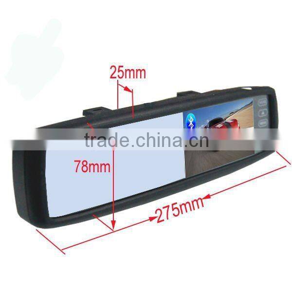 4.3-inch universal rearview mirror with Bluetooth