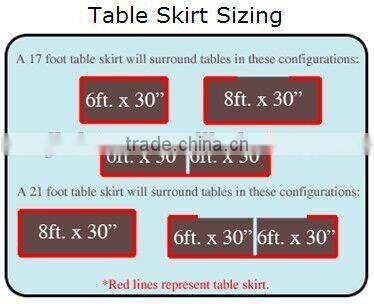 TS091#611 wholesale wedding table skirting designs blue tulle table skirt