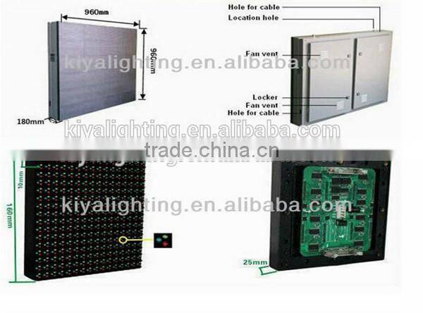 2015 new products p10 china Kiya video P10 outdoor full color led display
