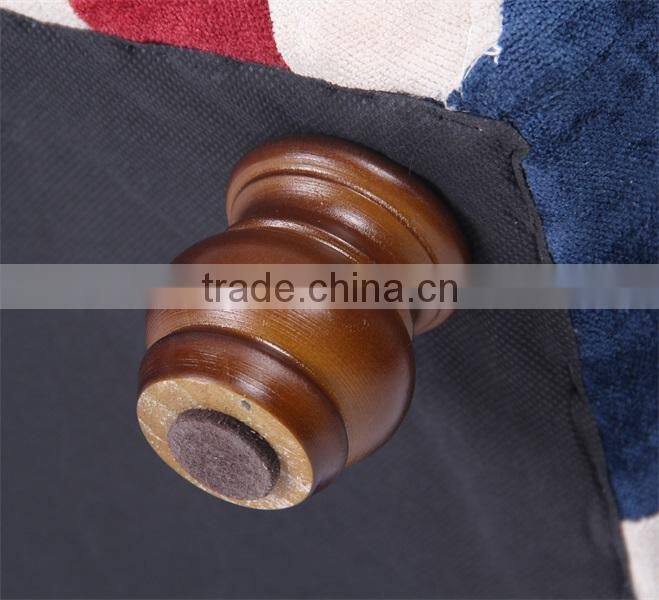 SF-1511 Union Jack Fabric Storage Ottoman