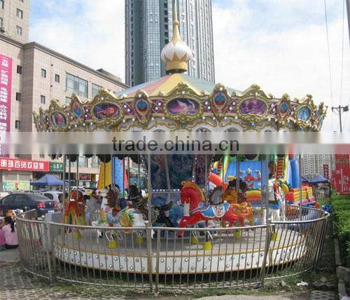 2016 popular luxury carousel funny kiddie carousel park rides