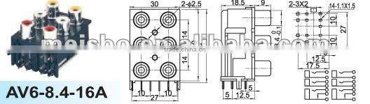 Universal female audio jack of digital ip converter