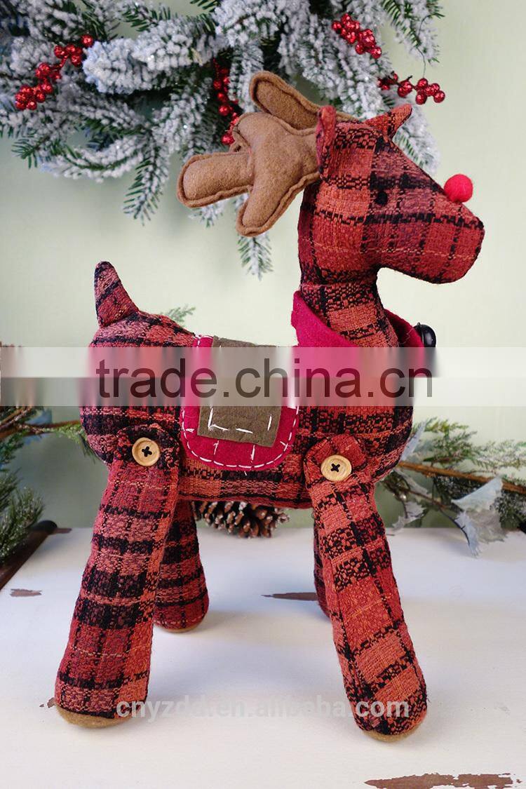 New Design Stuffed Cloth Reideer Toy for Christmas/Wholesale Stuffed Standing Moose/Soft Christmas Toy Fabricc Art Reindeer
