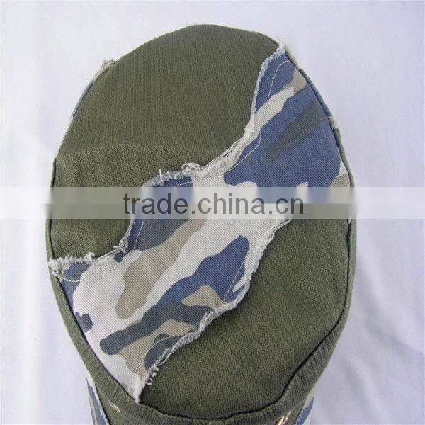 100%polyester flat cap patchwork