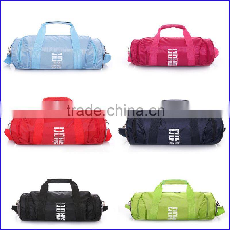 Promotion nylon PU PVC polyester canvas barrel shape bags