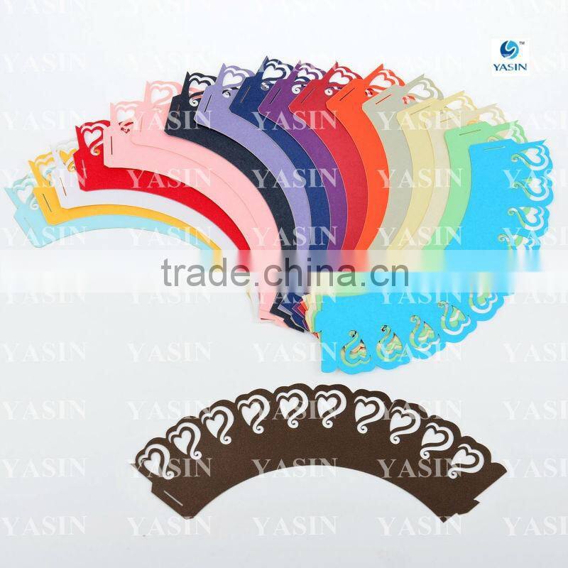 Heart to Heart Style Laser Cut Cupcake Wrappers