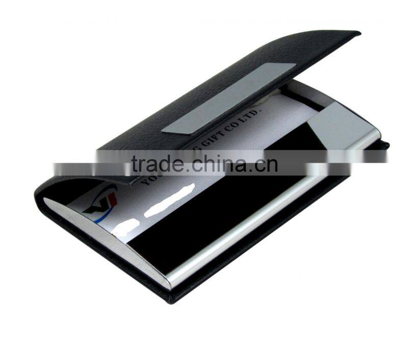 Fashionable leather business card holder