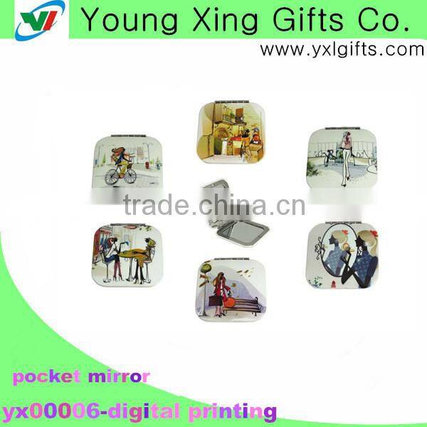 Aluminium square makeup mirror