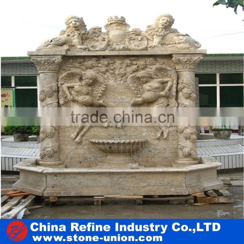 wall fountain carved with human figures