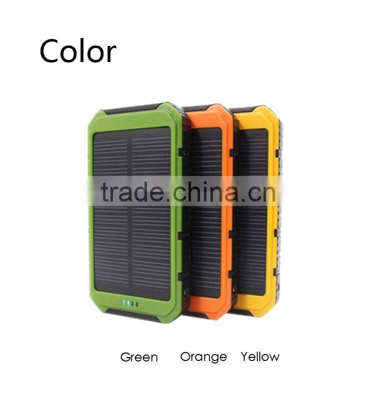 10000mAh Solar Panel Power Bank Mobile Power Bank with Dual USB