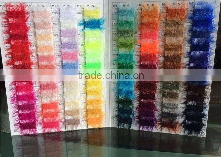Dyed 100%Polyester Feather Knitting crochet yarn for hand knitting scarf
