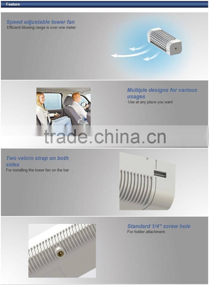 Wholesale summer car accessories plastic 5V USB air cooling fan