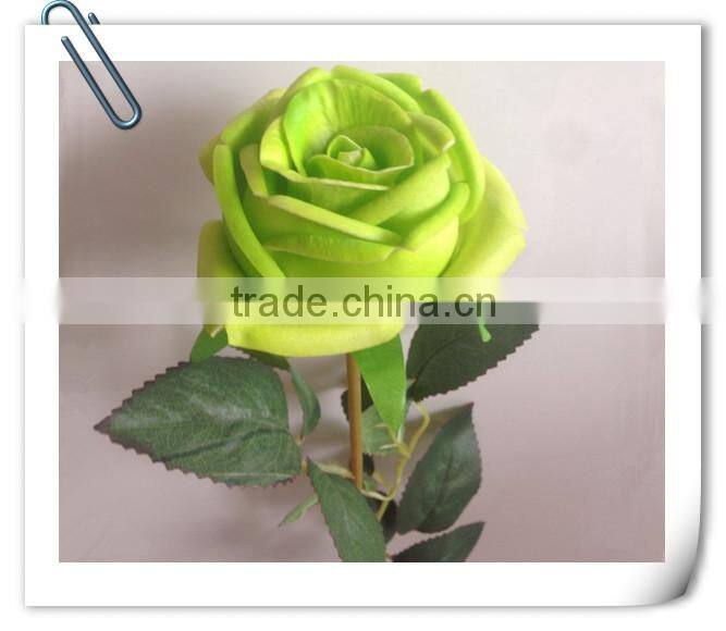 69cm single stem PU real touch artificial flower rose