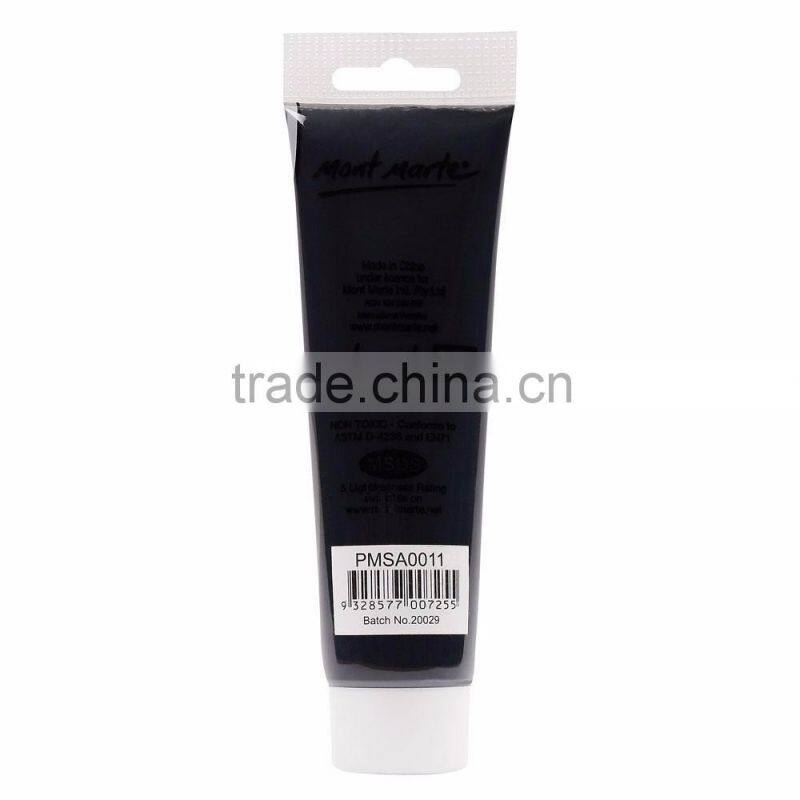 Mont Marte silver series acrylic paint 100ml - Lamp Black