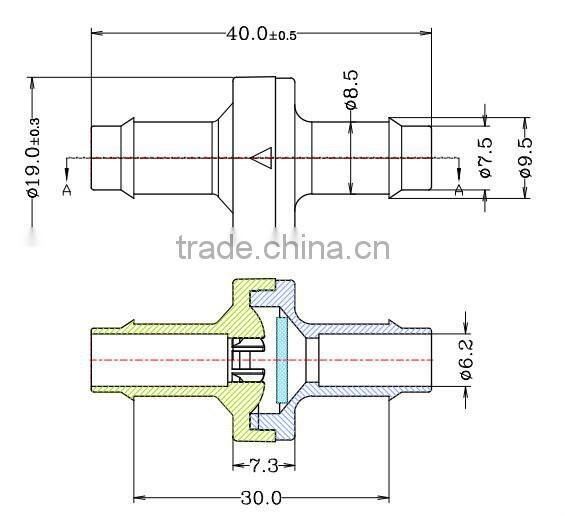 Check Valve for 5/16" ID tube DCV1605AVN