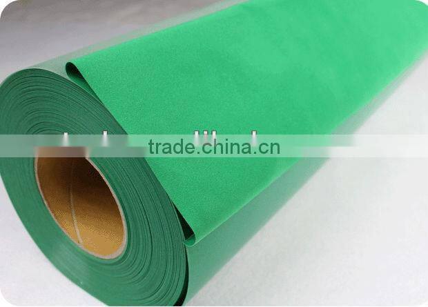 Heat transfer flock vinyl sticker for fabric black color
