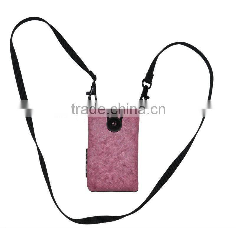 Cell phone pouches with shoulder strap