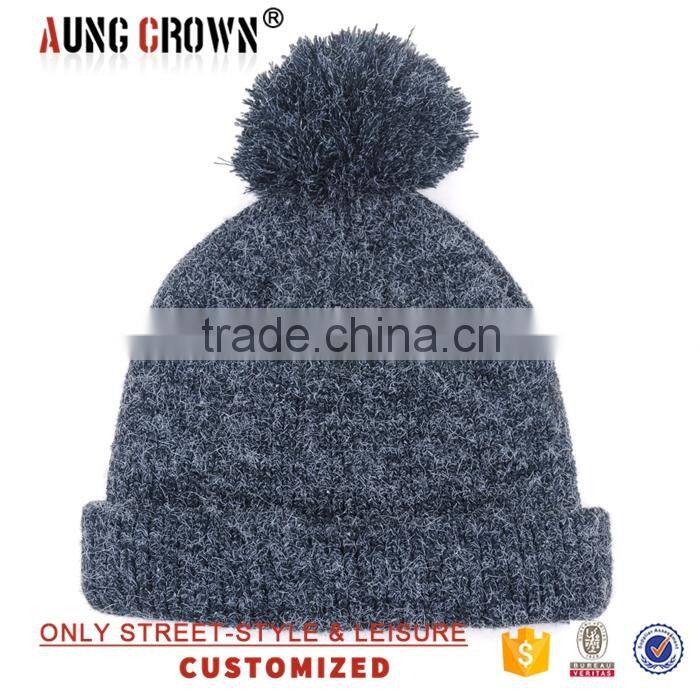 winter custom knitted beanie hat wholesale