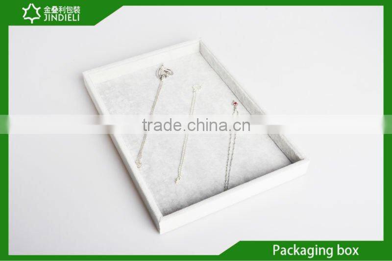 High quality white jewelry display with velvet inlay