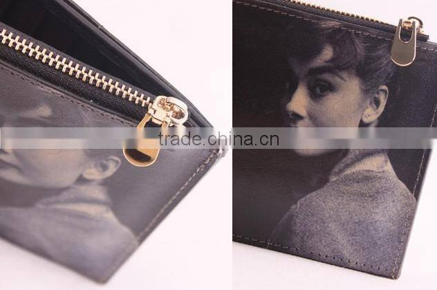 retro style noble wallet Audrey Hepburn print purse Marilyn Monroe classic purse