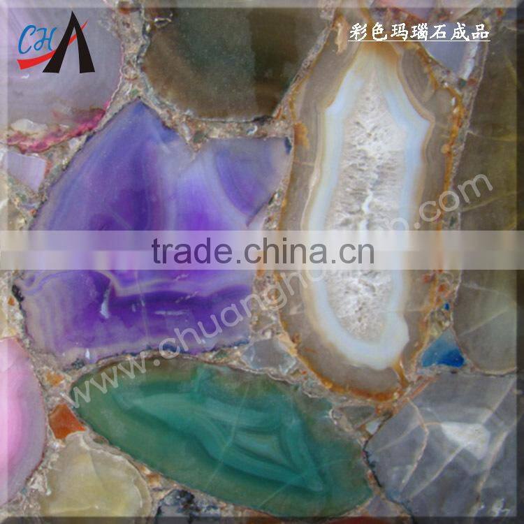 Luxury colored agate slab for home decoration,floor slab,wall tile,table top