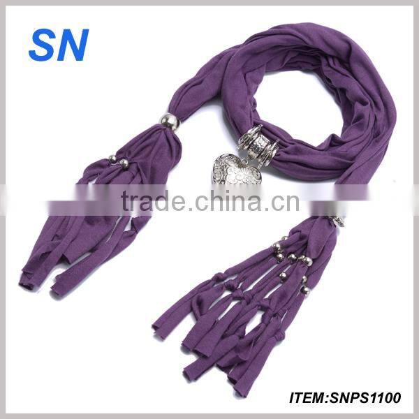 Multi color hand made rainbow color cross pendant jewelry scarf