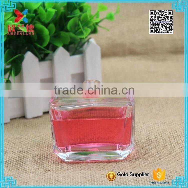 Hot selling 3 oz clear glass perfume bottle with pump sprayer
