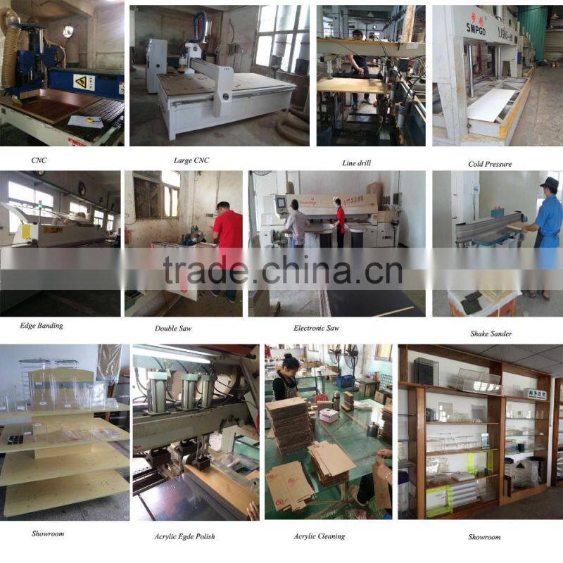 Wood Cell Phone Case Display Table Rack With Glass