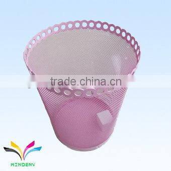 Beautifuy products supply flower shape decorative metal trash bin