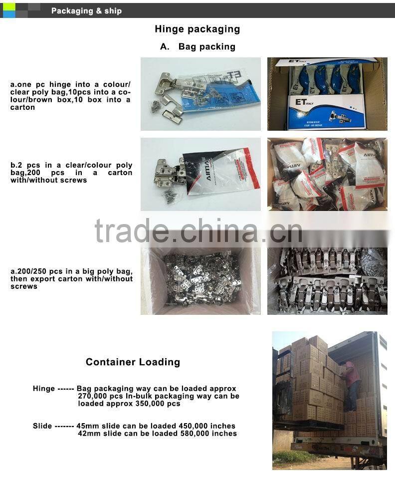 SUS 304 rustproof stainless steel door hinge for bathroom cabinet