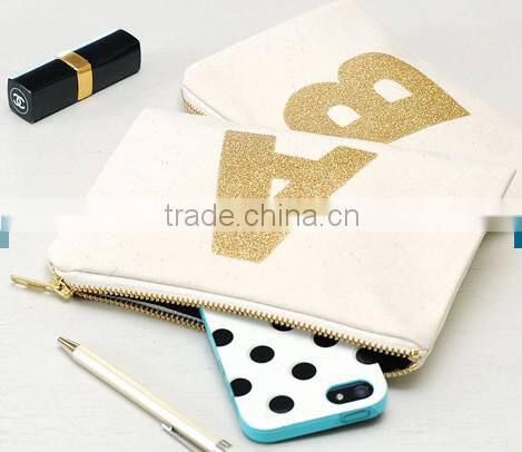 wholesale canvas pouch/canvas cosmetic bag