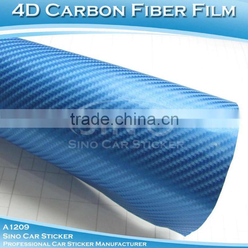 Glossy Grey 4D Carbon Fiber Vinyl Car Stickeres1.52x30M