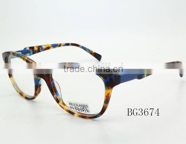 fashion multi-color frame lady acetate optical frame eyewear
