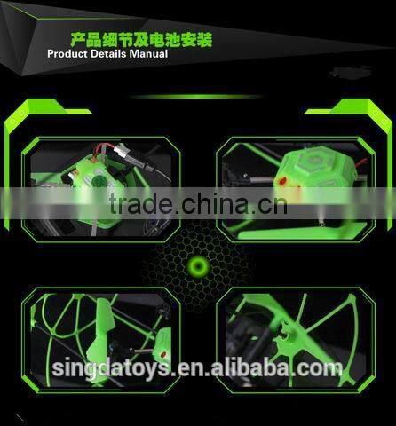 Four Axis HM1307 2.4G Glow In The Dark RC Quadcopter with protective ring anti-throw fluorescence