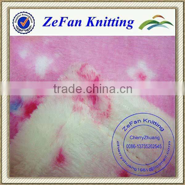 2014 New style polyester printed flannel fabric for blankets