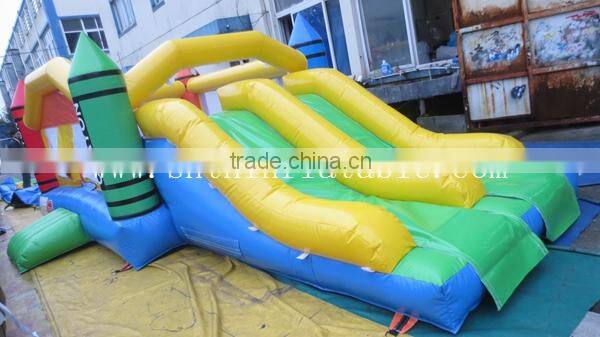 Best selling commercial Inflatable crayon Combo / inflatable crayon bouncer