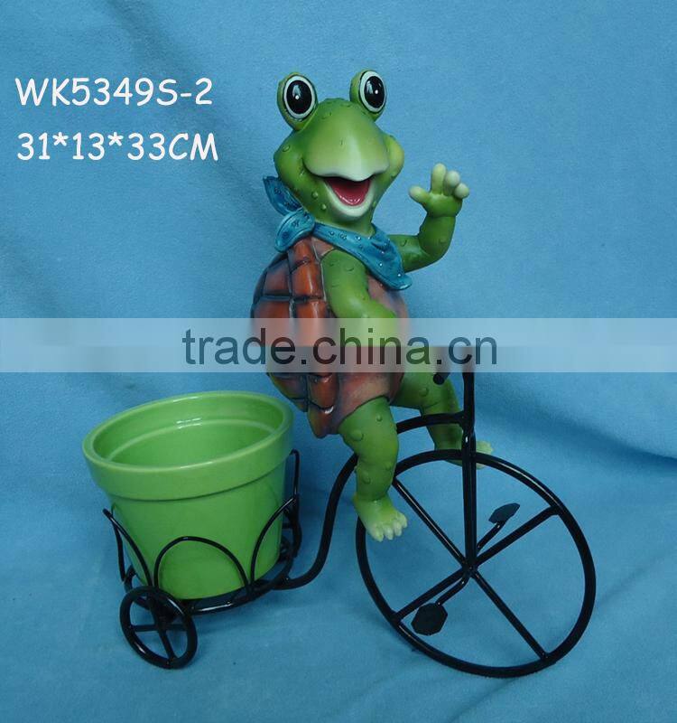 Cute resin pig figurine cheap small flower pots