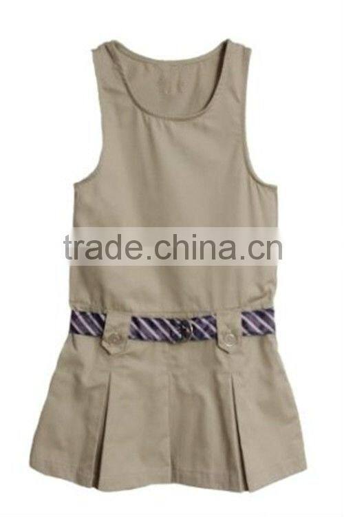 Belted Khaki Dress Schoolgirl Uniforms