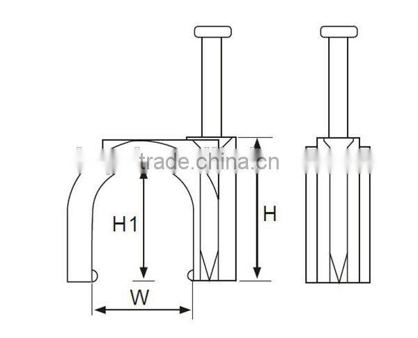 Round cable clip,plastic wall nail cable clip