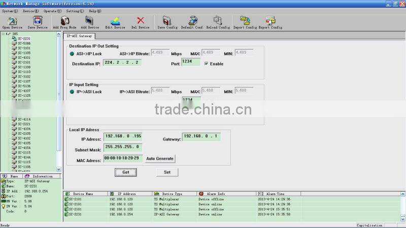 DVB Headend ASI-IP Gateway/Digital TV Adapter