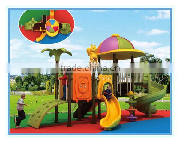 Day Care Center Toy Equipment Slides Double Swings for Boys and Girls