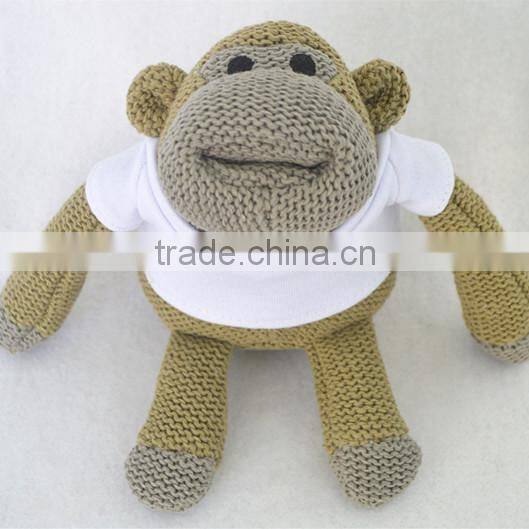 Wholesale knitted animal toys ,knit stuffed gorillas toys