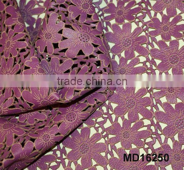 man-made pig skin pu leather for garments MD16252