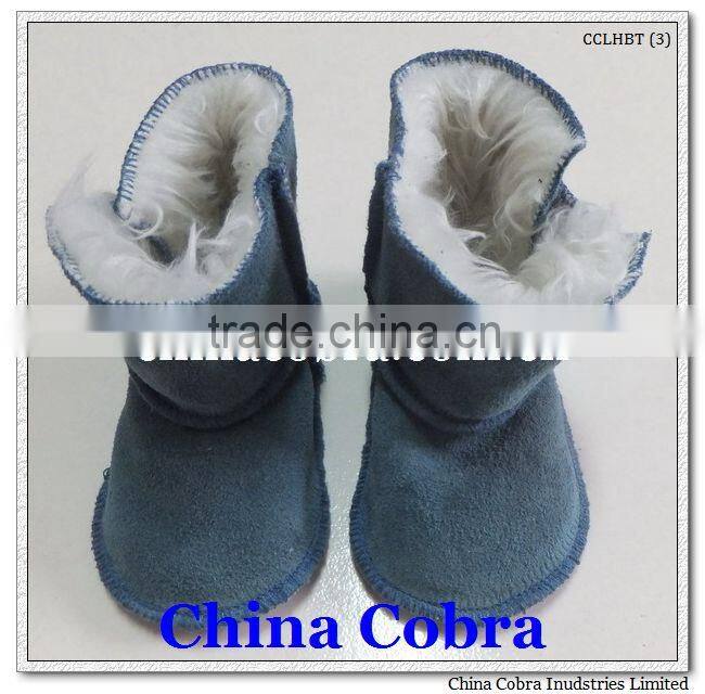 genuine leather baby snow boots kids winter boots (newest popular design)