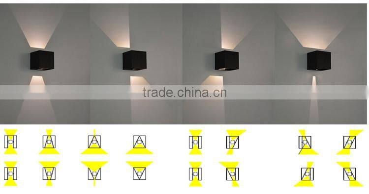 Adjustable/Unique/Hot sale modern indoor up and down wall light/led indoor up and down wall light