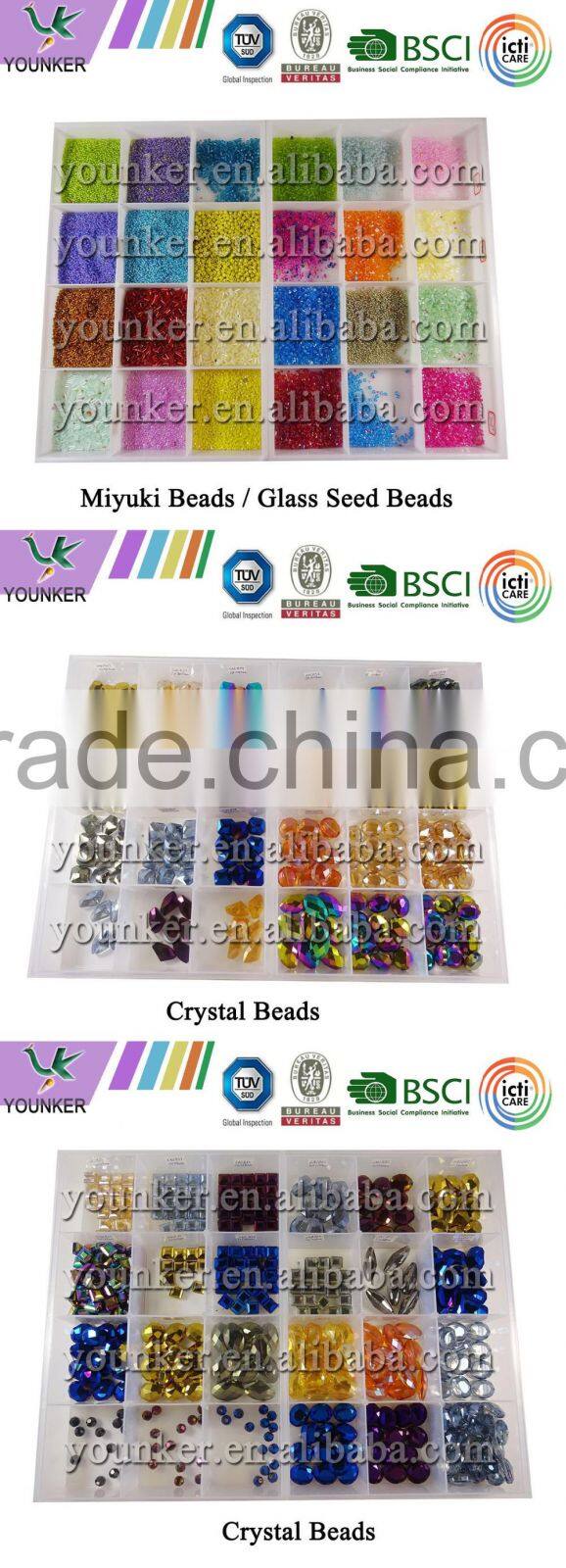 Wholesale Fashionable Plastic beads Pony Beads Glass Seed Beads Used for Jewelry Making And DIY Kits