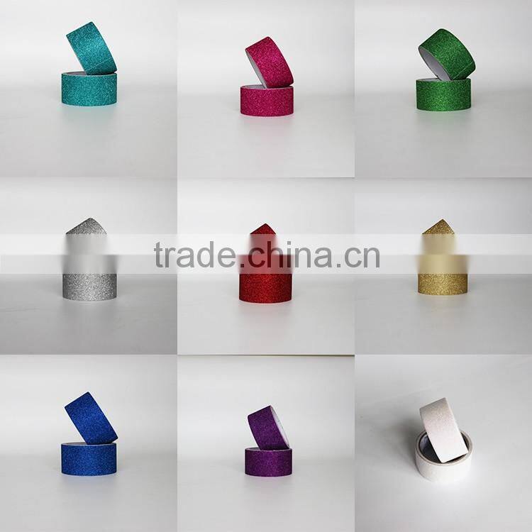 Hot selling PVC patterned colorful glitter tape with low price