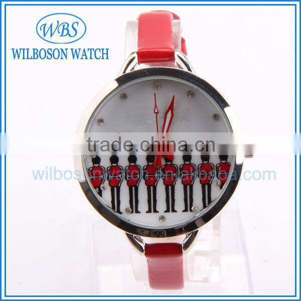 Water Resistant PU Leather Band Cheap Custom Logo Watch