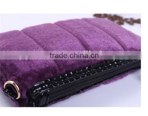 Online wholesale shop multicolor faux fur handbag