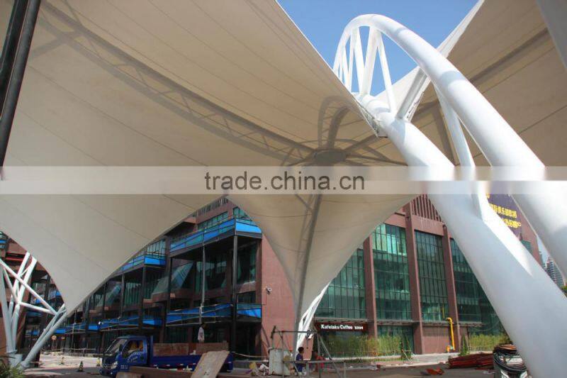 curved stage membrane structure, Unique appearance tensile membrane structure